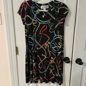 Sara Campbell Chain Print Status Equestrian Print Dress Size XS